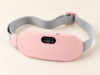 Ceinture chauffante Calya rose, vue de trois quarts sur fond écru